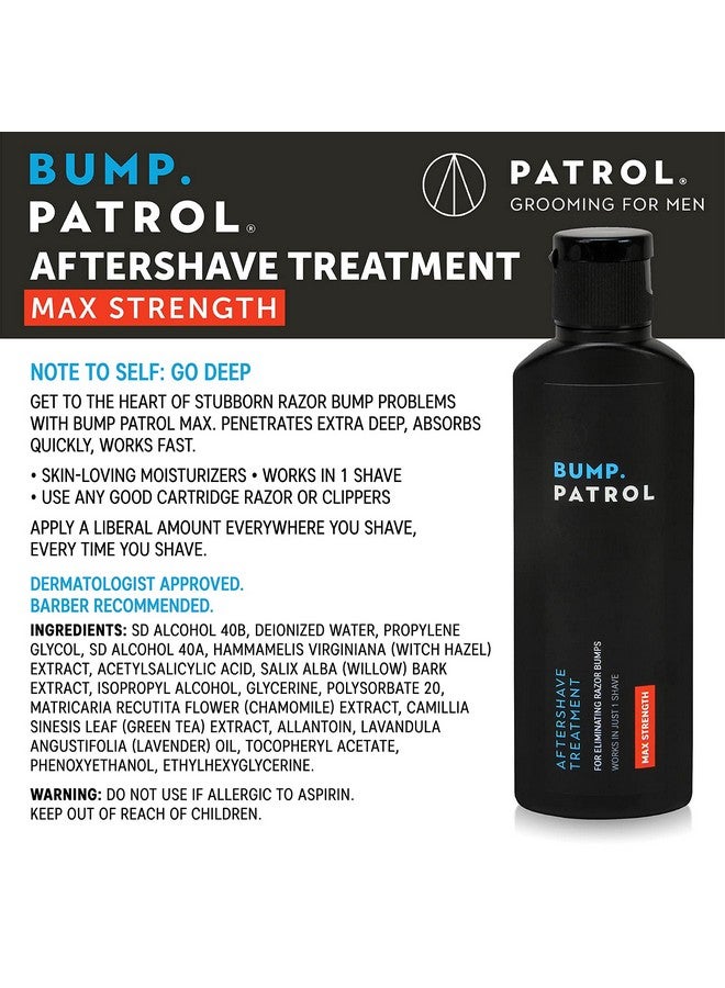 Bump Patrol Maximum Strength Aftershave Formula - After Shave Solution Eliminates Razor Bumps And Ingrown Hairs - 4 Ounces - Image 2