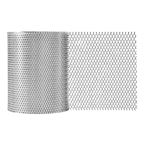 EUSTREER Aluminum Gutter Guard 5 Inch x 50 Feet Roll, Aluminum Leaf Filter Gutter Protection, Leaf Guard Protects from Branches, Leaves, Debris, Easy Install, Does Not Rust - Image 1