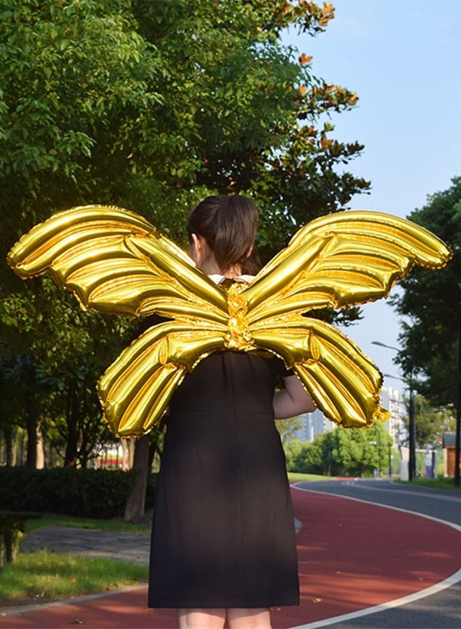 GROIC 2 PCS Butterfly Foil Balloons,99cm Large Wings Balloon,Mylar Balloons Fairy Balloon, Mylar for Themed Party,Party Dressing Props - Image 4