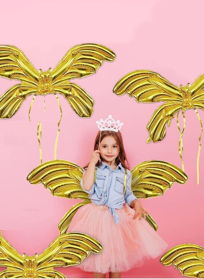 GROIC 2 PCS Butterfly Foil Balloons,99cm Large Wings Balloon,Mylar Balloons Fairy Balloon, Mylar for Themed Party,Party Dressing Props - Image 2