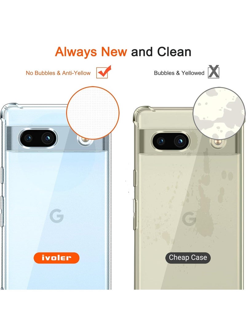 Clear Shockproof Case Compatible with Google Pixel 7A - Image 3