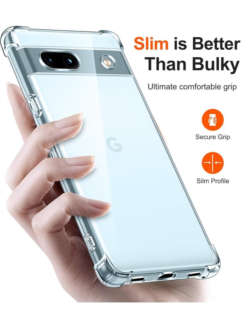 Clear Shockproof Case Compatible with Google Pixel 7A - Image 4