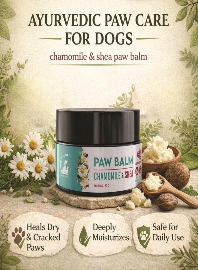 Pet Essentials Chamomile & Shea Paw Balm 50g | Paw Moisturizer for Dogs | Soothes Dry & Cracked Paws | 100% Natural & Ayurvedic | Chemical-Free & Cruelty-Free | Shea Butter & Vitamin E - Image 2