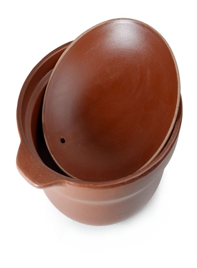 ZHCHSH Casserole Clay Pot Bowls Lid Cooking Dolsot Bibimbap Soup 1800ml Red Clay Earthen Unglazed 68oz (red, B) - Image 2