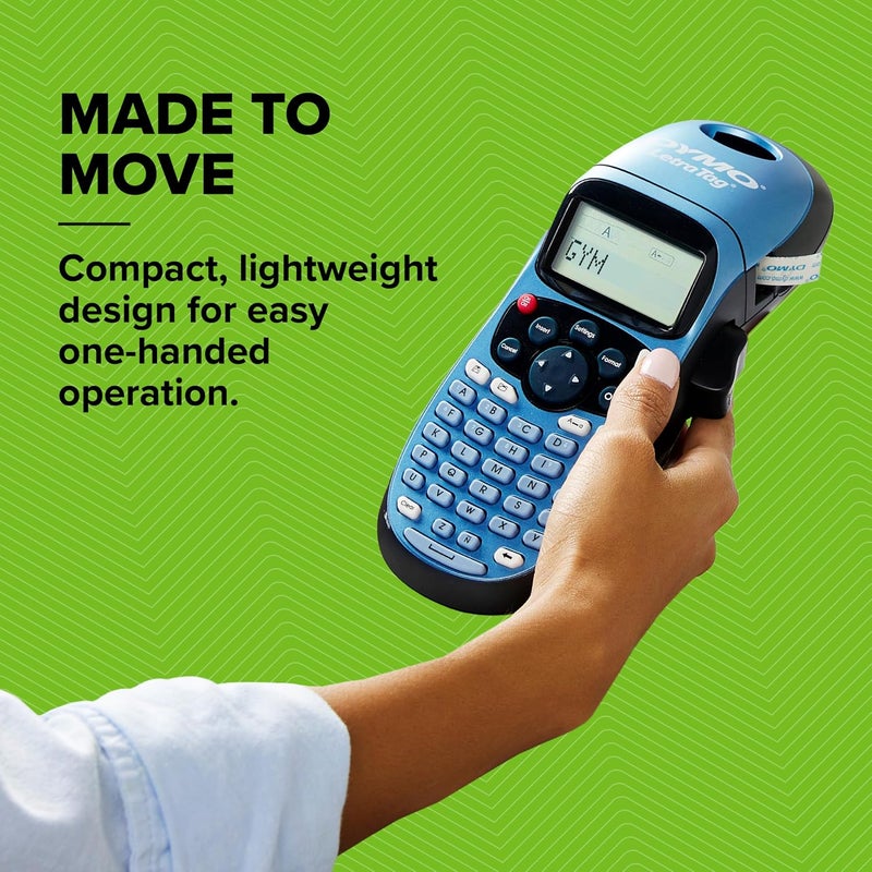 Dymo Label Maker, LetraTag 100H Handheld Label Maker, Easy-to-Use, 13 Character LCD Screen, Great for Home & Office Organization - Image 2