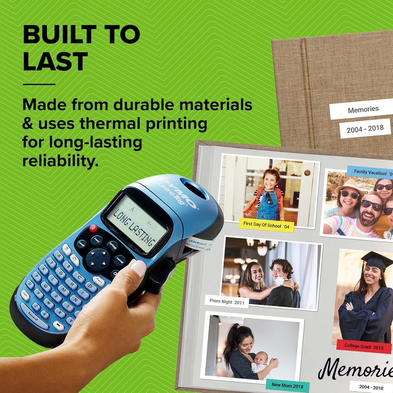 Dymo Label Maker, LetraTag 100H Handheld Label Maker, Easy-to-Use, 13 Character LCD Screen, Great for Home & Office Organization - Image 5