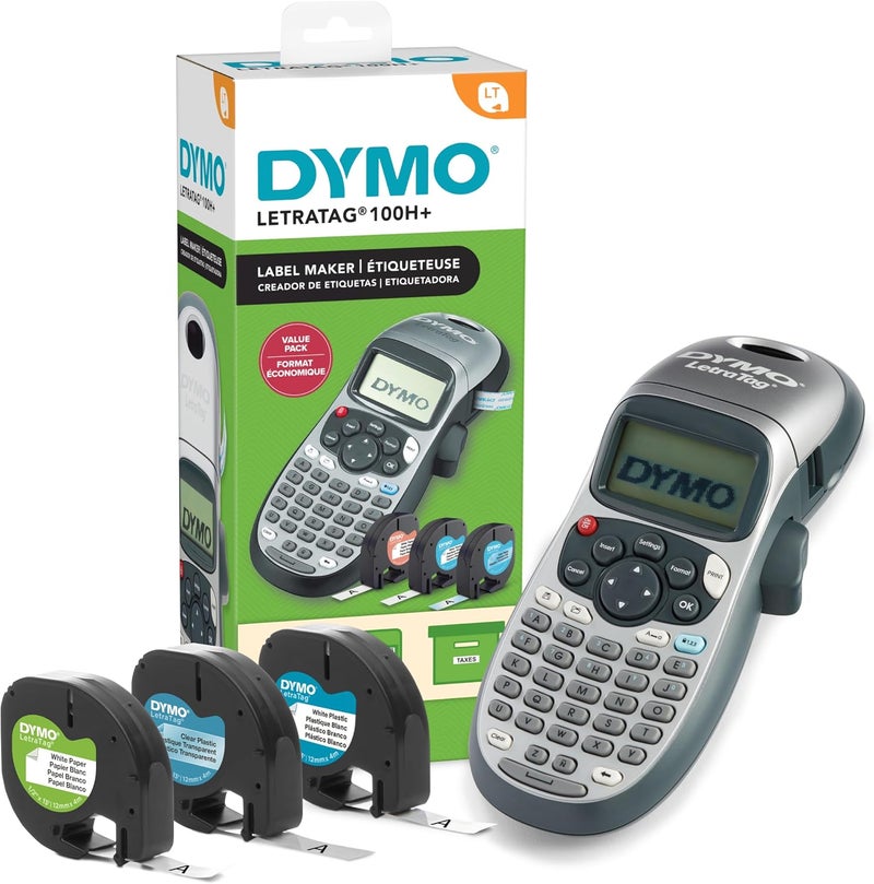 Dymo Label Maker, LetraTag 100H Handheld Label Maker, Easy-to-Use, 13 Character LCD Screen, Great for Home & Office Organization - Image 1