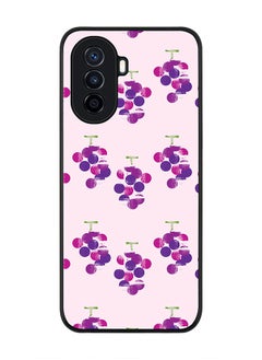 Stylizedd Rugged Black edge case for Huawei Nova Y70  Slim fit Soft Case Flexible Rubber Edges Anti Drop TPU Gel Thin Cover - Hanging Grapes  - Image 1