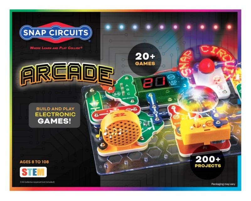Snap Circuits Arcade Electronics Exploration Kit Stem Activities for Ages 8 Full Color Project Manual SCA200 - Image 2