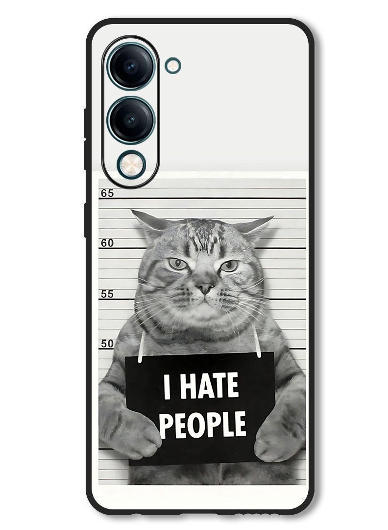 Theodor Case Compatible with Vivo Y29s Protection Shockproof Bumper Cover i Hate People - Image 1