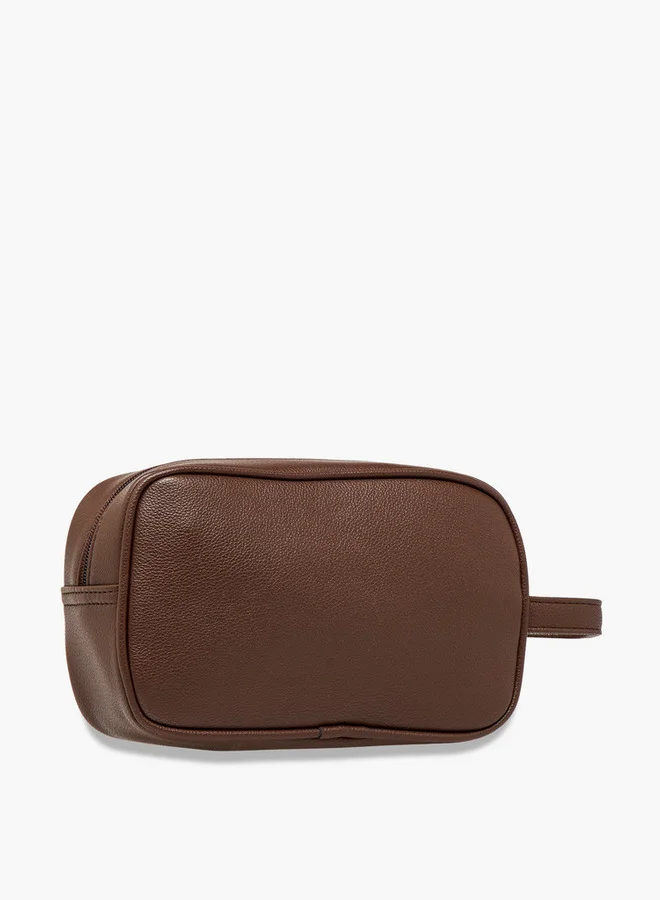 DUCHINI Solid Pouch with Zip Closure and Wrist Loop