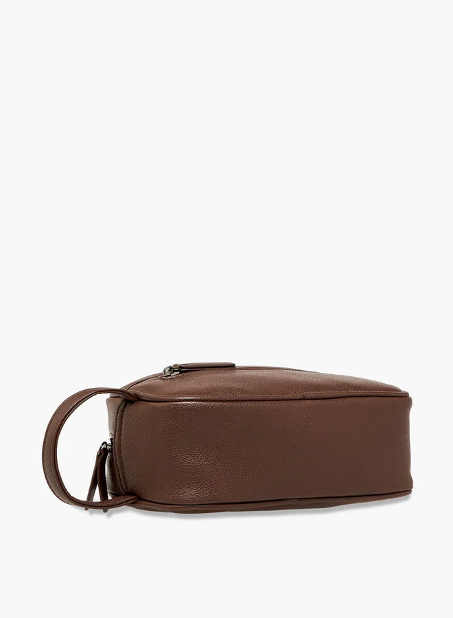 DUCHINI Solid Pouch with Zip Closure and Wrist Loop