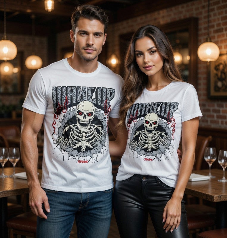 Dirty Lizard White printed t-shirt with Street wear image 100% cotton 55 - Image 1