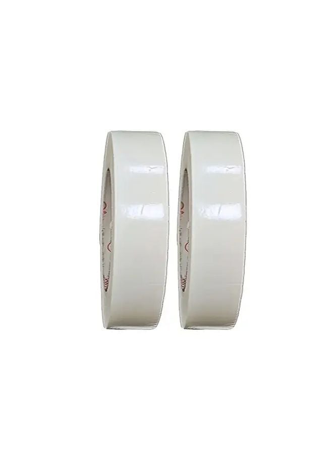 2 Rolls High Viscosity White Double Sided Foam Tape 50mm Width 3 28Y Length - Image 1
