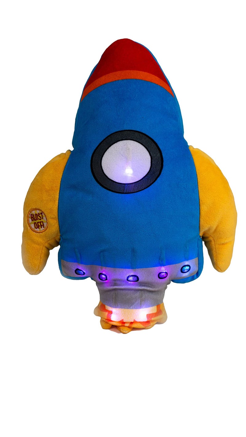 Unicorns & Robots Unicorns  Robots Light Up Pillow for Kids Plush Led Night Light for Boys and Girls Oeko TEX Certified Toddlers Light Up Sleeping Toy Rocket Ship