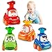 ALASOU 4 PCS Animal Car Toys for 1 Year Old Boy GirlBaby Toys 1 Year Old Boy Gifts for Toddlers 13Vehicle Toy Set for Toddler Toys 121st Birthday Gift for Infant 12 18 Months - Image 3