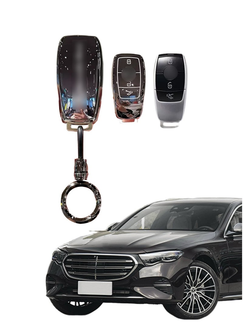 BENZ Transparent Gradient Key Cover for New Mercedes-Benz, Full Anti-Drop Protective Case with Ring Buckle - Image 1