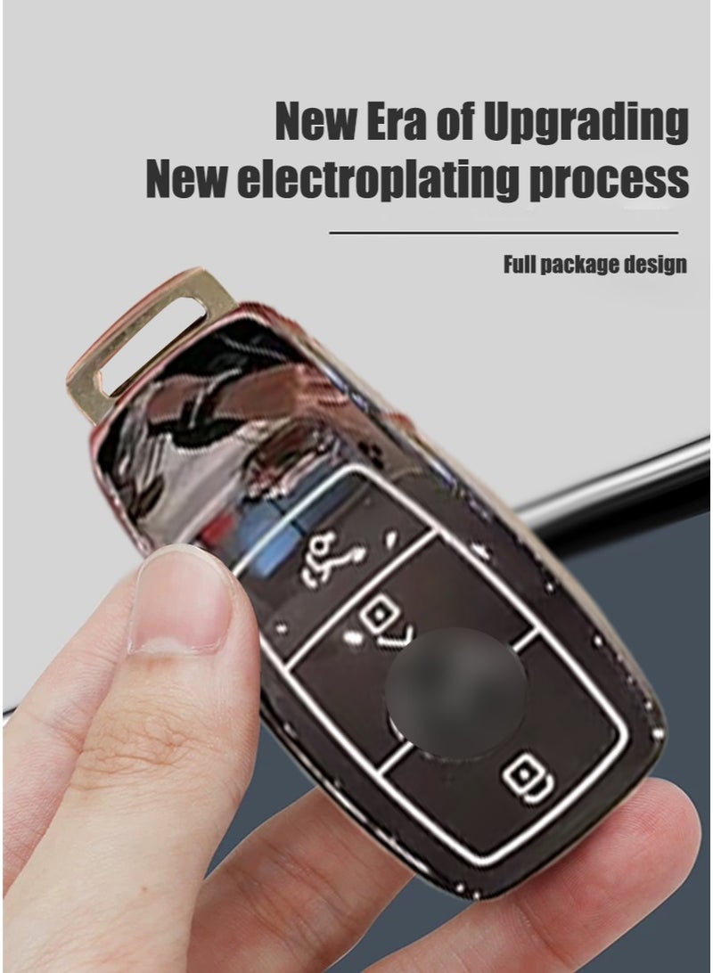 BENZ Transparent Gradient Key Cover for New Mercedes-Benz, Full Anti-Drop Protective Case with Ring Buckle - Image 2