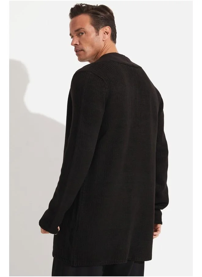 JUNE June Pocket Detailed Cardigan Black