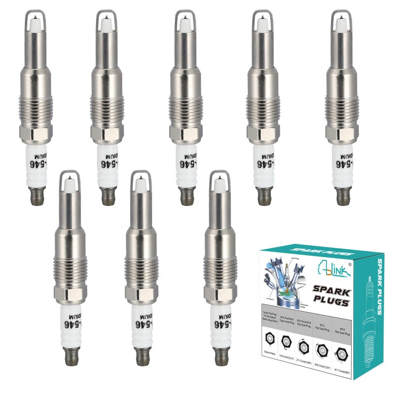 AULINK Pack of 8 Nickel Material SP515 SP546 Spark Plugs For Ford Expedition Explorer F150F250F350F450F550 Super Duty MustangLincoln Mark LT NavigatorMercury Mountaineer 46L 54L 68L V8 V10