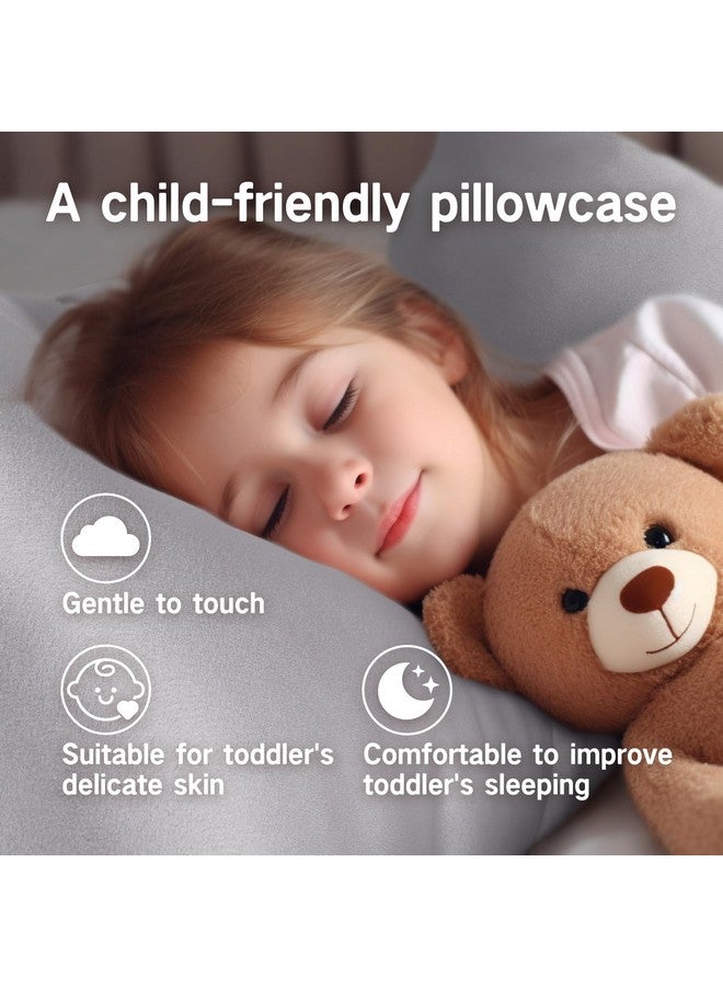 Fittia Toddler Pillowcase 13 X 18 With Zipper，Kids Small Baby Pillow Cases Cover Silky Travel Satin Pillowcases For Boys And Girls Silvergrey - Image 3