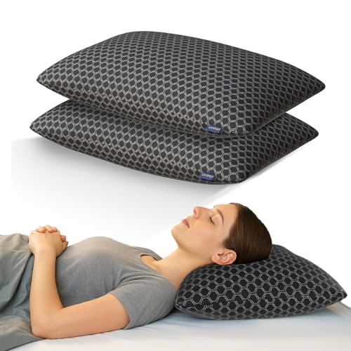 Orista Premium Microfiber Pillow Pack of 2 | 16" x 24"| Soft, Fluffy, Supportive Sleeping Bed Pillow | Ideal for Back, Side & Stomach Sleepers | Premium Black Cover - Image 1