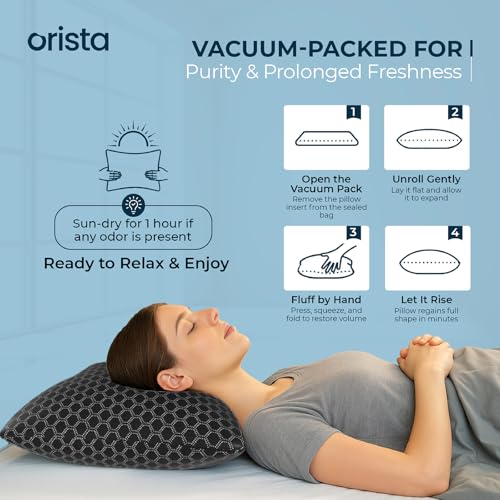 Orista Premium Microfiber Pillow Pack of 2 | 16" x 24"| Soft, Fluffy, Supportive Sleeping Bed Pillow | Ideal for Back, Side & Stomach Sleepers | Premium Black Cover - Image 4
