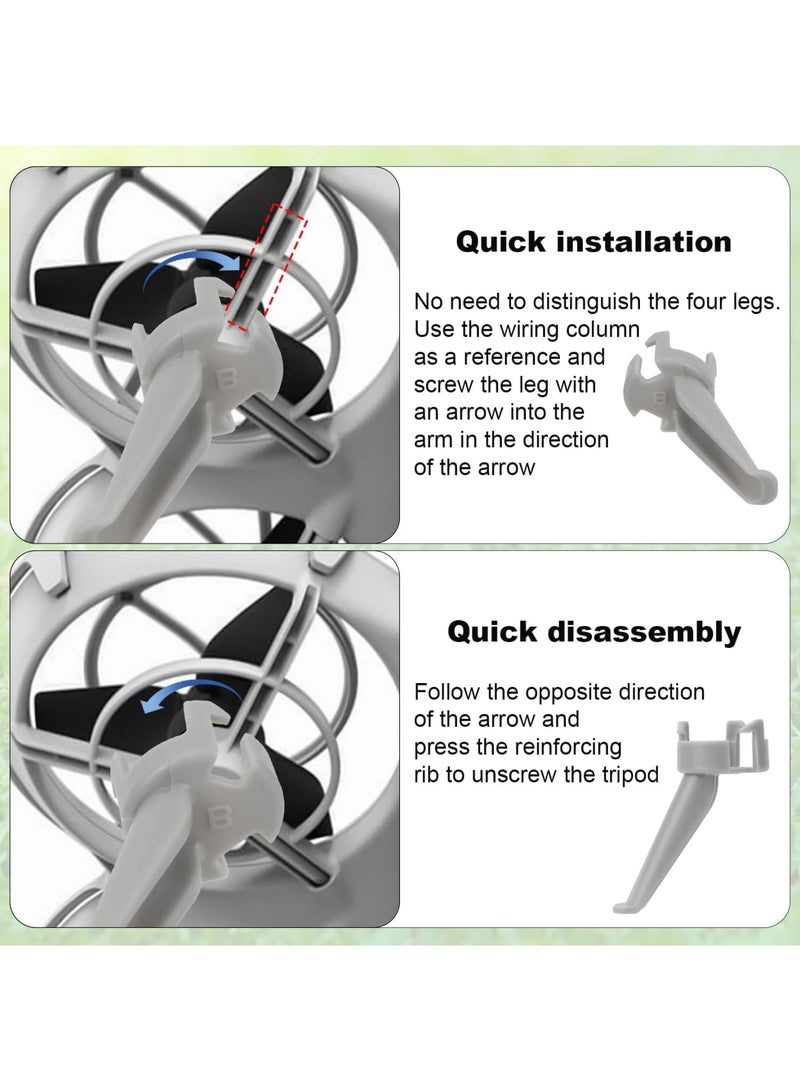 SOLARAE Landing Gears for DJI NEO Drone, Lightweight Plastic Drone Landing Pads Portable Landing Legs Anti-Scratch Protective Bracket for DJI NEO Drone Accessories (Tilt Type, 4 Pcs ) - Image 5
