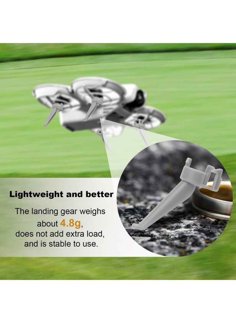 SOLARAE Landing Gears for DJI NEO Drone, Lightweight Plastic Drone Landing Pads Portable Landing Legs Anti-Scratch Protective Bracket for DJI NEO Drone Accessories (Tilt Type, 4 Pcs ) - Image 3