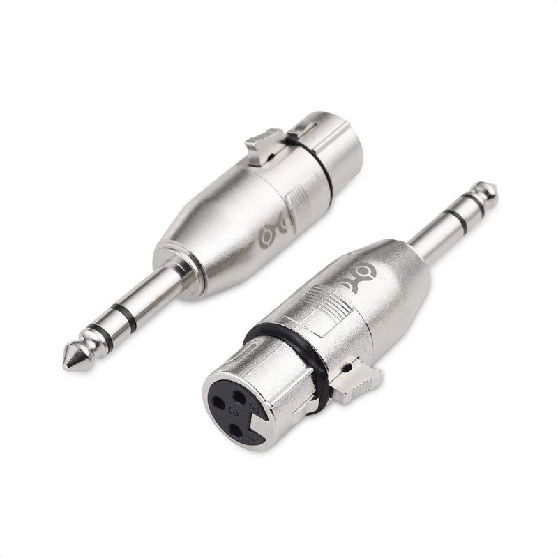 Cable Matters 2-Pack 6.35mm 1/4 Inch TRS to XLR Adapter - Male to Female - Image 1