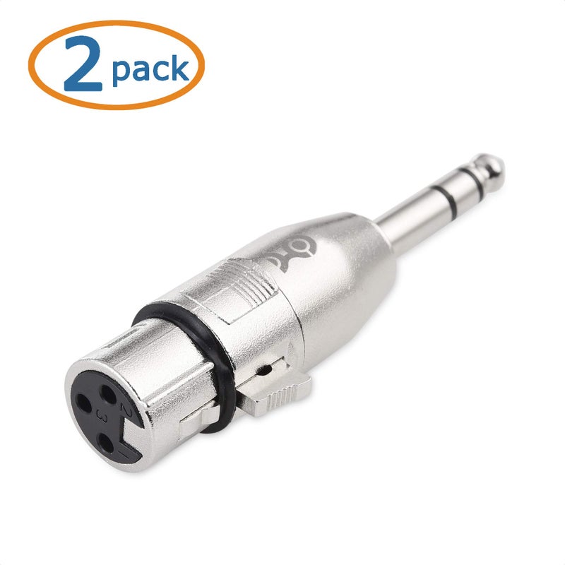 Cable Matters 2-Pack 6.35mm 1/4 Inch TRS to XLR Adapter - Male to Female - Image 2