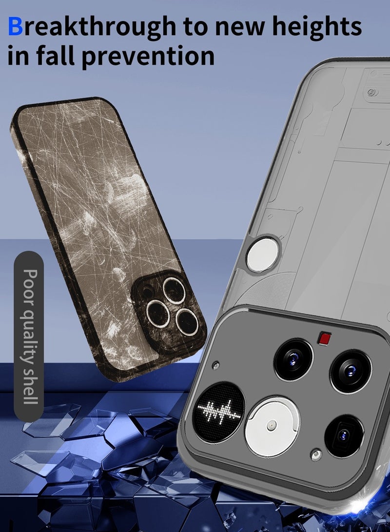 Wtech Nothing Phone (3) 5G 2025 Hybrid TPU Silicone with Raised Camera Slim Armour Case Cover (MCAPSA) - Clear/Grey - Image 3