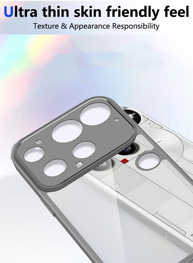 Wtech Nothing Phone (3) 5G 2025 Hybrid TPU Silicone with Raised Camera Slim Armour Case Cover (MCAPSA) - Clear/Grey - Image 4