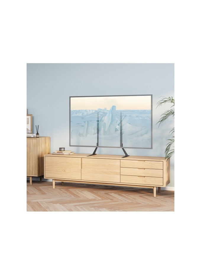 نيوستار حامل تلفزيون نيوستار عالمي 23–75 بوصة للشاشات المسطحة LCD/LED، حامل طاولة للتلفزيون يتحمل حتى 40 كجم، ارتفاع قابل للتعديل مع فتحات VESA حتى 800x400 مم – أسود - Image 4