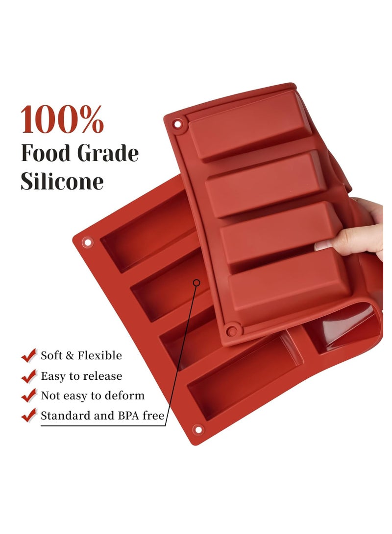 1 Pack Silicone Granola Bar Molds, 12 Cavity Rectangle Protein Bar Mold,  Silicone Bar Molds for Baking Chocolate, Candy, Cereal,  Energy Butter, Brownie Bars - Image 3