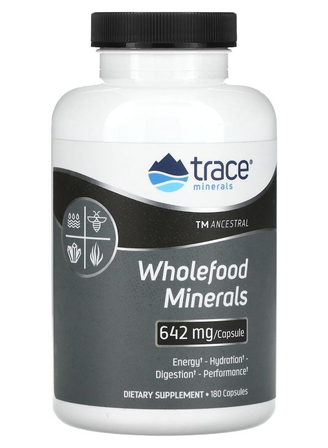 Trace Minerals TM Ancestral Wholefood Minerals 642 mg 180 Capsules