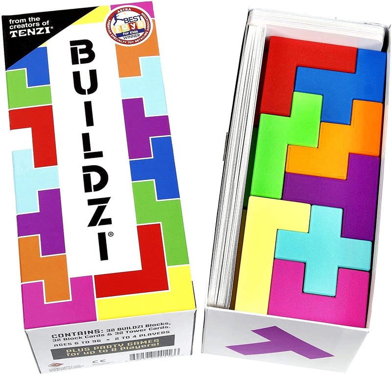 Tenzi BUILDZI by TENZI - The Fast Stacking Building Block Game for The Whole Family - 2 to 4 Players Ages 6 to 96 - Plus Fun Party Games for up to 8 Players - Image 2