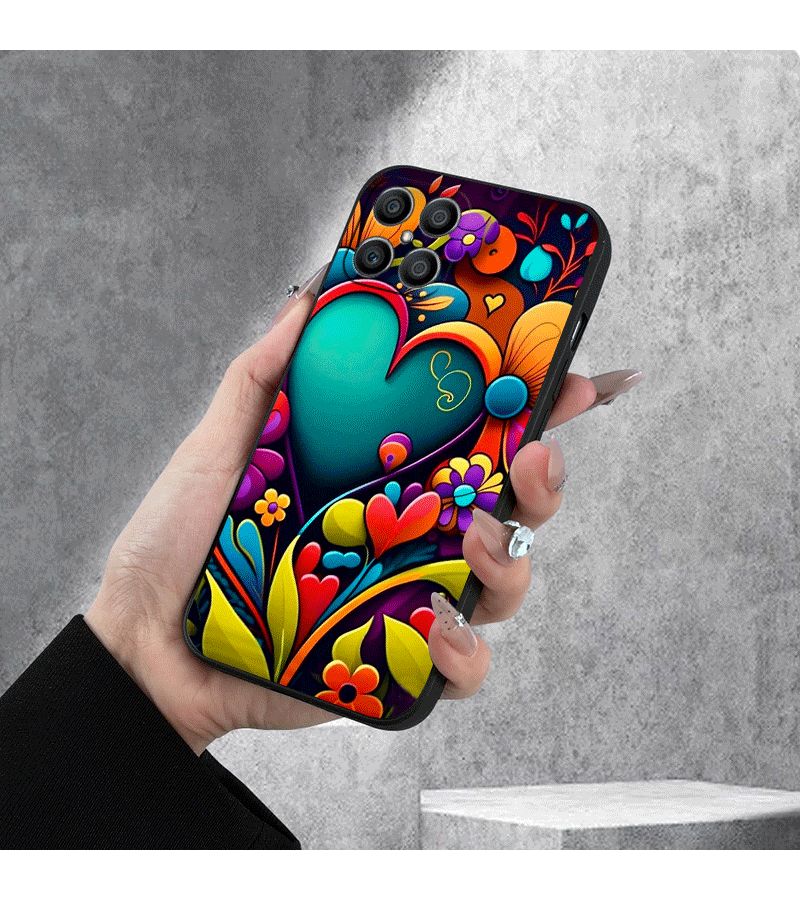 Phone Case Creative Heart Design For Honor X5 X6 X7 X7a X7b X7c X8 X8a X8b X9 X9b X9c X9a Mixed Color 1 Dirt Resistant Shockproof Soft Shell For Magic6 Lite 9 Lite - Image 4