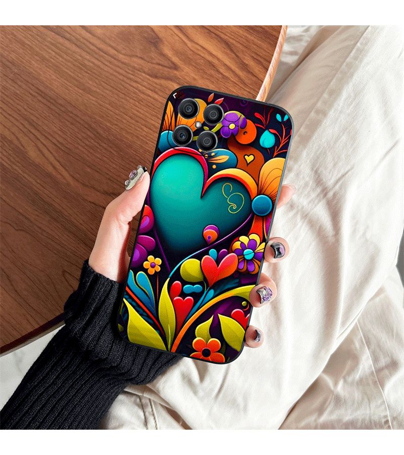 Phone Case Creative Heart Design For Honor X5 X6 X7 X7a X7b X7c X8 X8a X8b X9 X9b X9c X9a Mixed Color 1 Dirt Resistant Shockproof Soft Shell For Magic6 Lite 9 Lite - Image 5