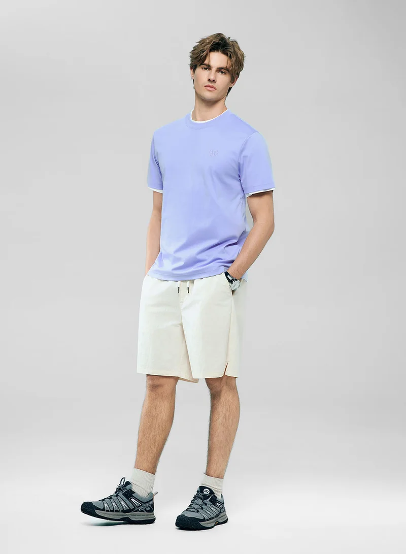 Giordano Men's Slim Fit Liquid Touch Cotton Crew Neck Tee