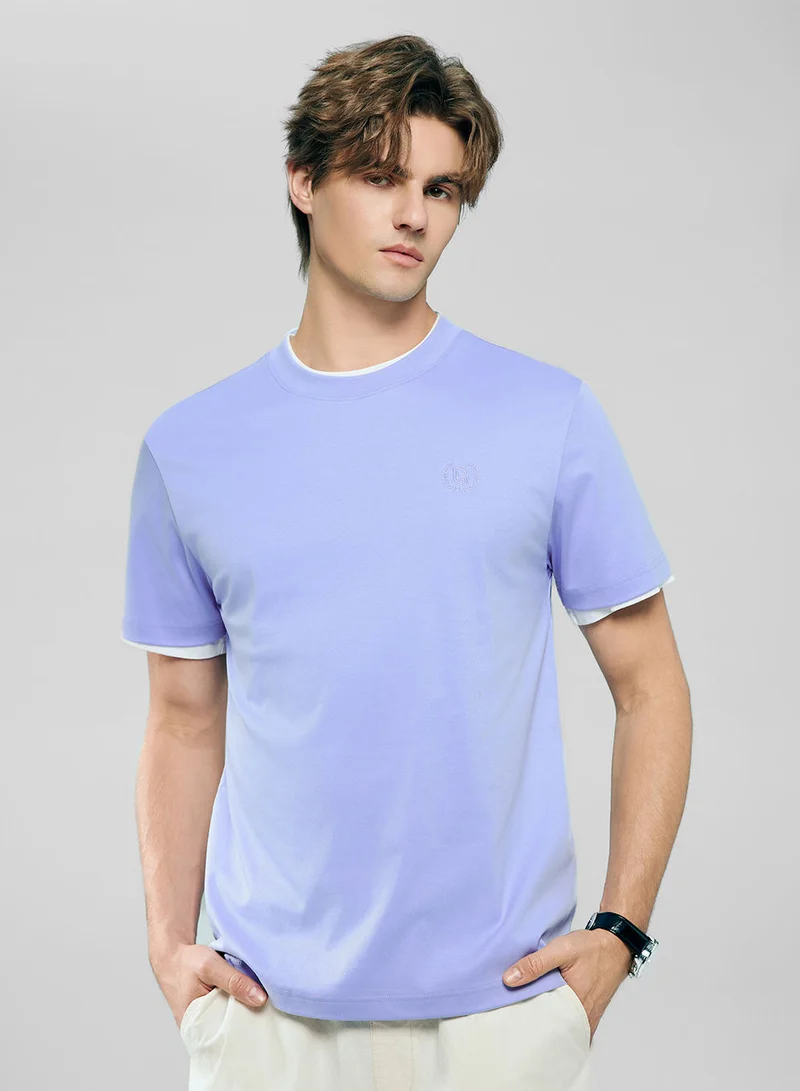 Giordano Men's Slim Fit Liquid Touch Cotton Crew Neck Tee