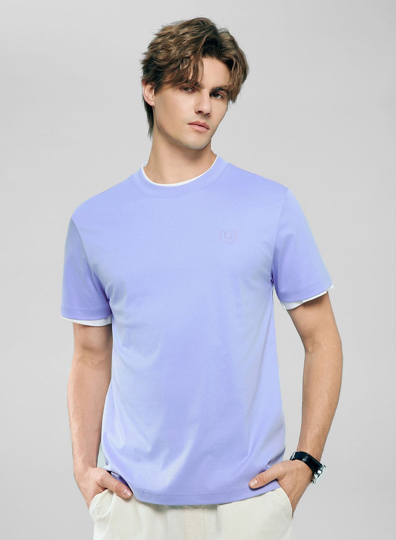 GIORDANO Men's Slim Fit Liquid Touch Cotton Crew Neck Tee - Image 1