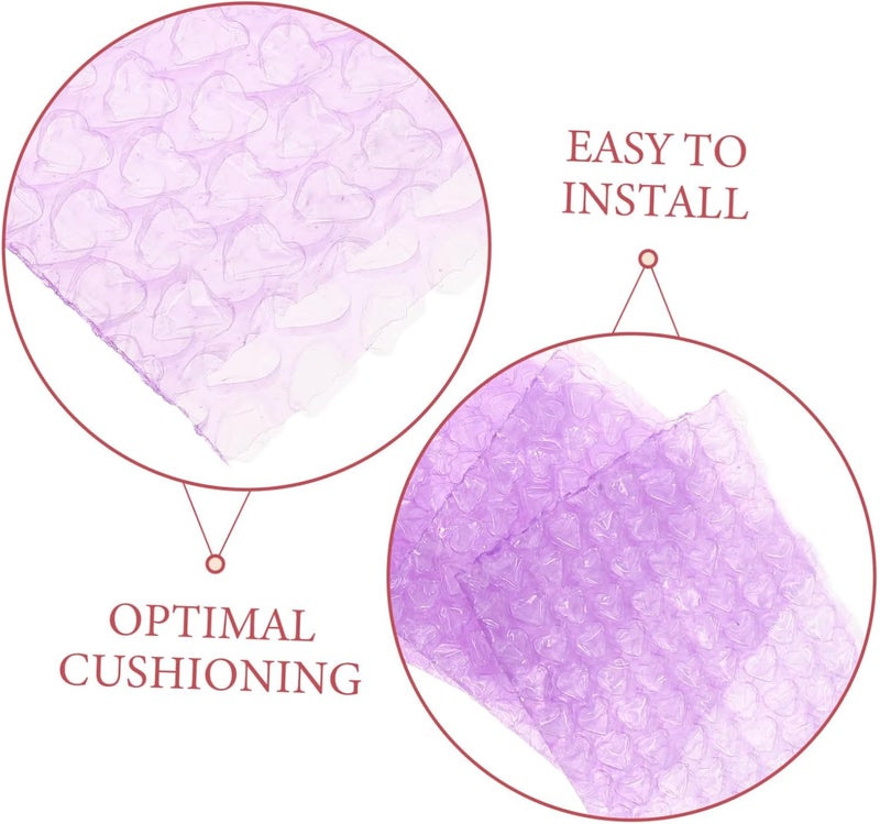 FUOYLOO 50pcs Heart-shaped Bubble Bags Shockproof Pouches for Secure Packaging and Shipping Protection - Image 3