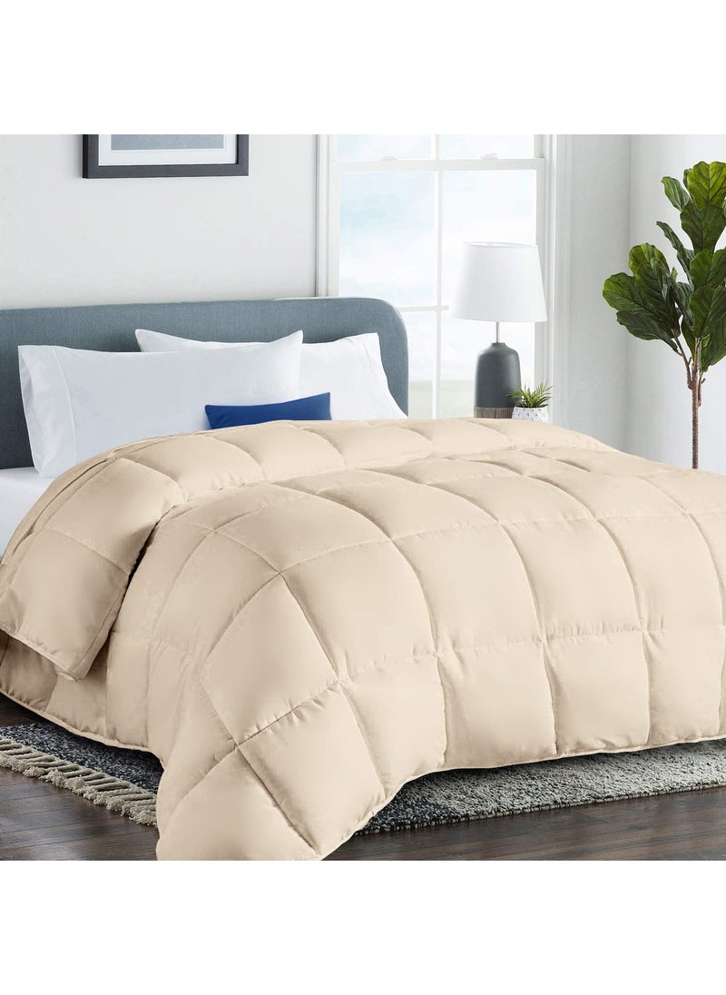 COHOME COHOME TwinTwin XL 2100 Series Comforter Down Alternative Quilted Duvet Insert with Corner Tabs AllSeason  Luxury Hotel Comforter  Breathable  Reversible  Machine Washable  Beige 