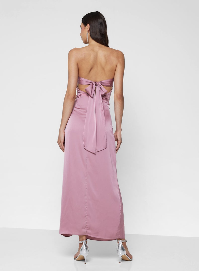 TFNC Off-shoulder Maxi Dress with Back Bow - Image 2