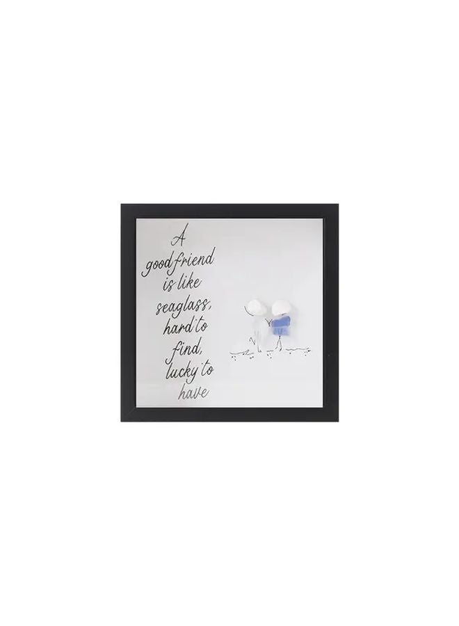 Modern White Seaglass Photo Frame 15x15cm 3D Glass Inlay Nautical Decor Friendship Gift - Image 4