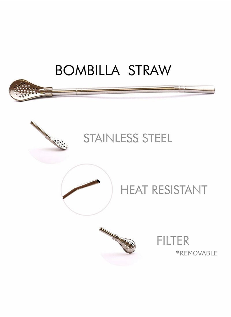 NIBEMINENT Reusable Silicone Cups 180 Ml Black Mate Gourd Cup Mug Set With Stainless Steel Straw Filter To Drink Tea And Yerba Drinking Easy Clean  - Image 3