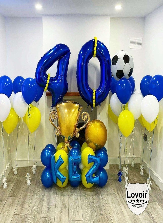 Lovoir Navy Blue 45 Number Balloons, 40 Inch Giant Number 45 Balloons Foil Mylar Helium Dark Blue Number Balloons for 45th Birthday Party Supplies Anniversary Event Celebration Decorations - Image 5