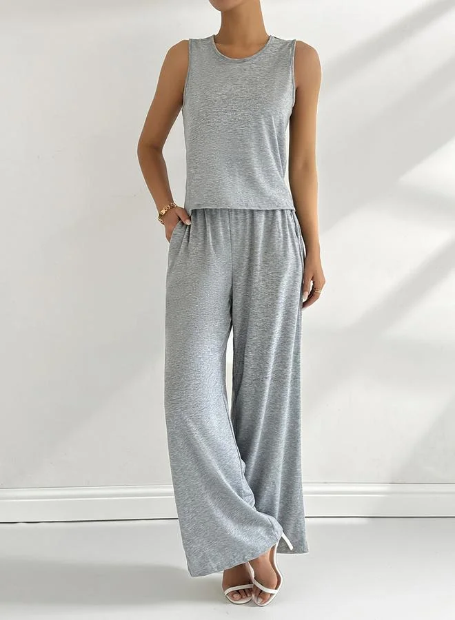 Take Two Grey Sleeveless Top and Pants Co-Ords