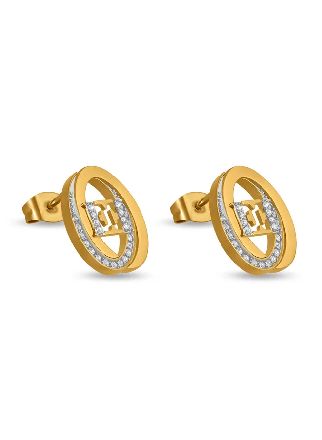 Escada Claudia Gold Plated 316L Stainless Steel Stud Earrings for Women